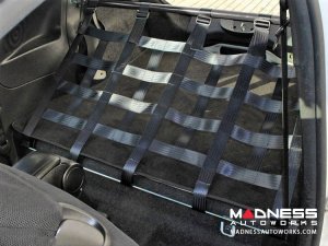 FIAT 500 Rear Harness Bar w/ Net - Black Bar w/ Red Net